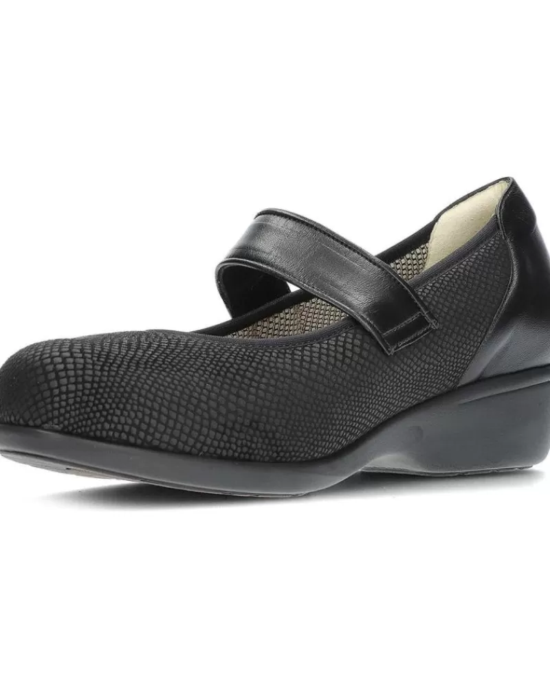 Woman CLEMENT SALUS Woman Flat Shoes Mercedita Horma Extra Ancha 442156 Nevada Black