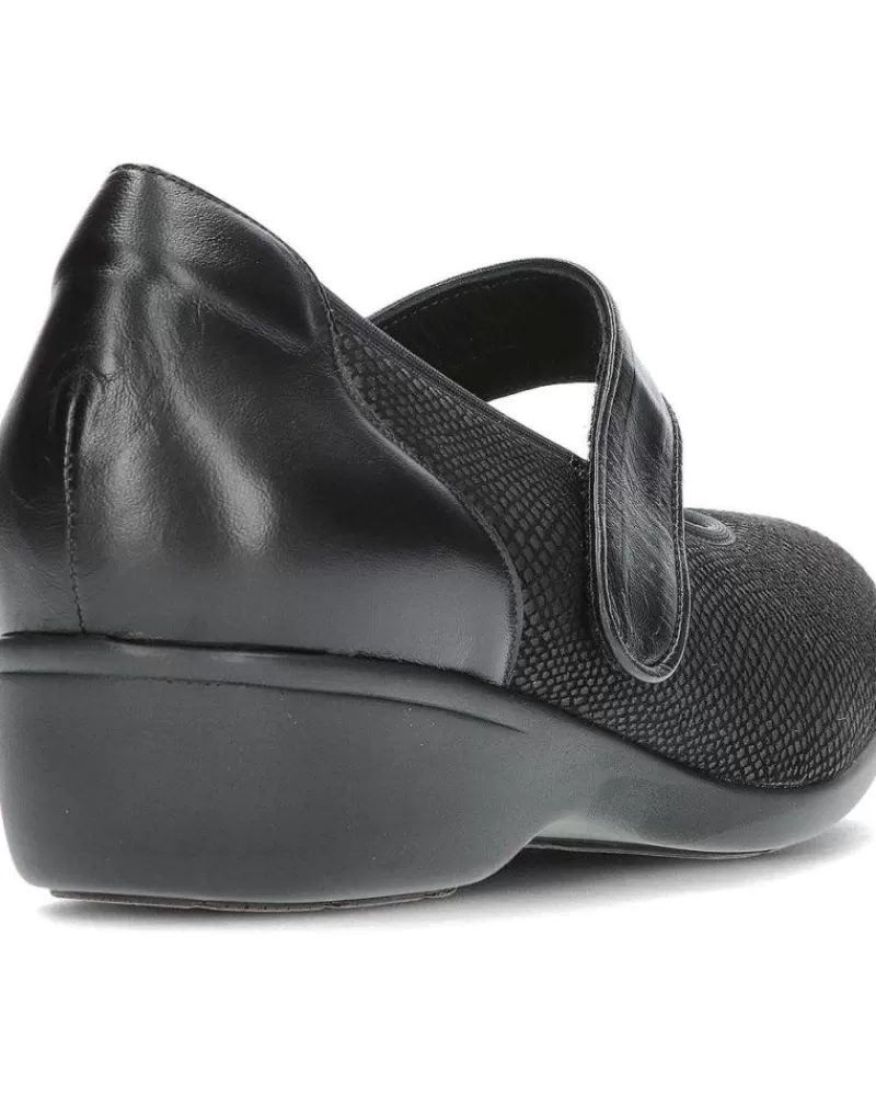 Woman CLEMENT SALUS Woman Flat Shoes Mercedita Horma Extra Ancha 442156 Nevada Black