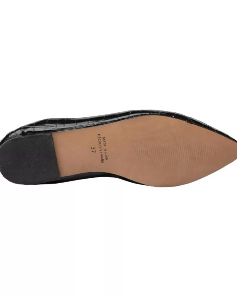 Woman EVA MAÑAS Woman Flat Shoes Eva Manas Salon Babucha Piel 1481 Negro