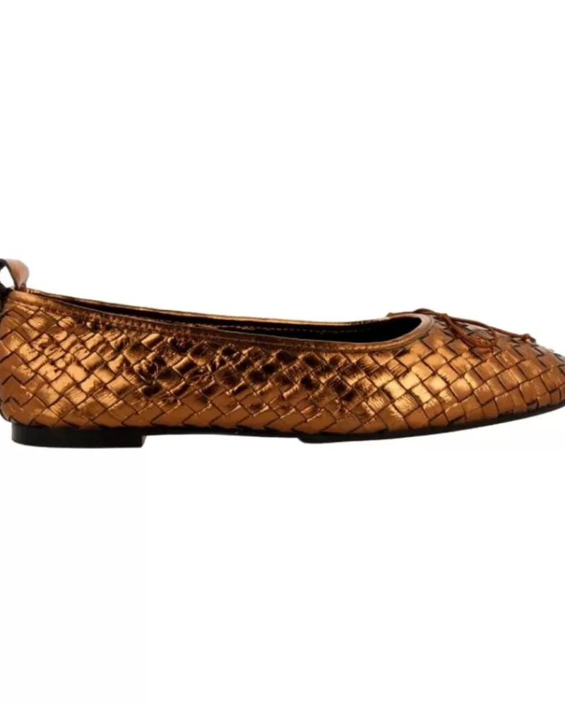 Woman GIOSEPPO Woman Flat Shoes Bailarinas Piel Trenzada 70809 Marron
