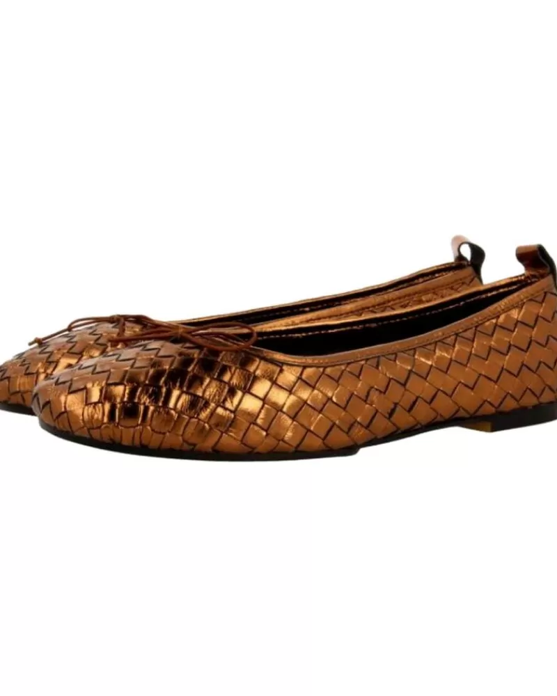 Woman GIOSEPPO Woman Flat Shoes Bailarinas Piel Trenzada 70809 Marron