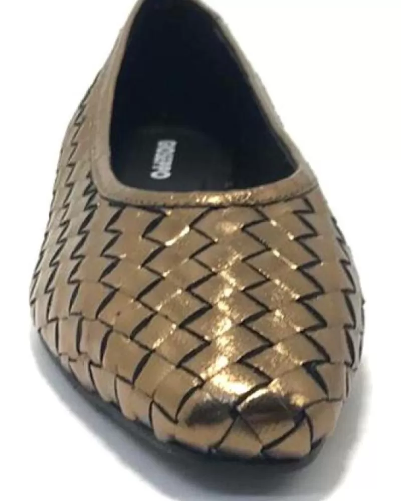 Woman GIOSEPPO Woman Flat Shoes Bognes Bailarinas Planas Para Mujer Color Co Metalico