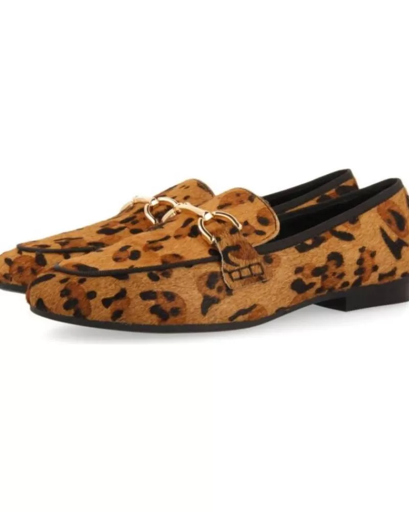 Woman GIOSEPPO Woman Flat Shoes Mocasines Con Print De Leopardo Para Mujer Dupree Marron