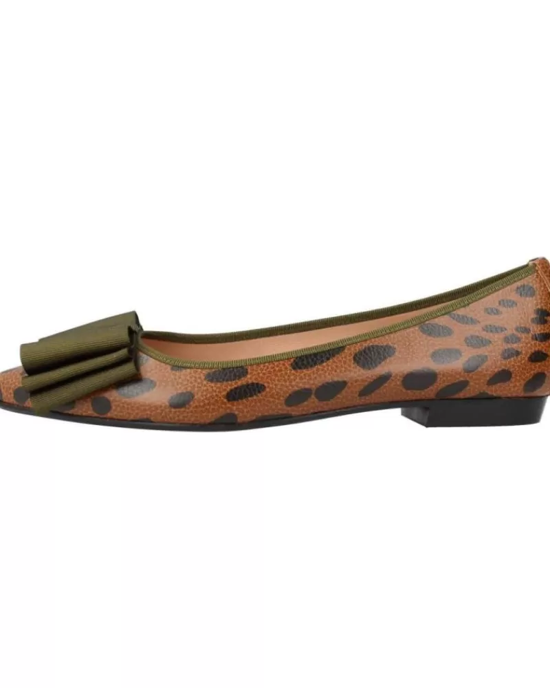 Woman MIUXA Woman Flat Shoes Zadig Animal Print