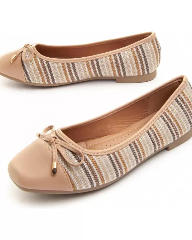 Woman MONTEVITA Woman Flat Shoes Bailara3 Beige