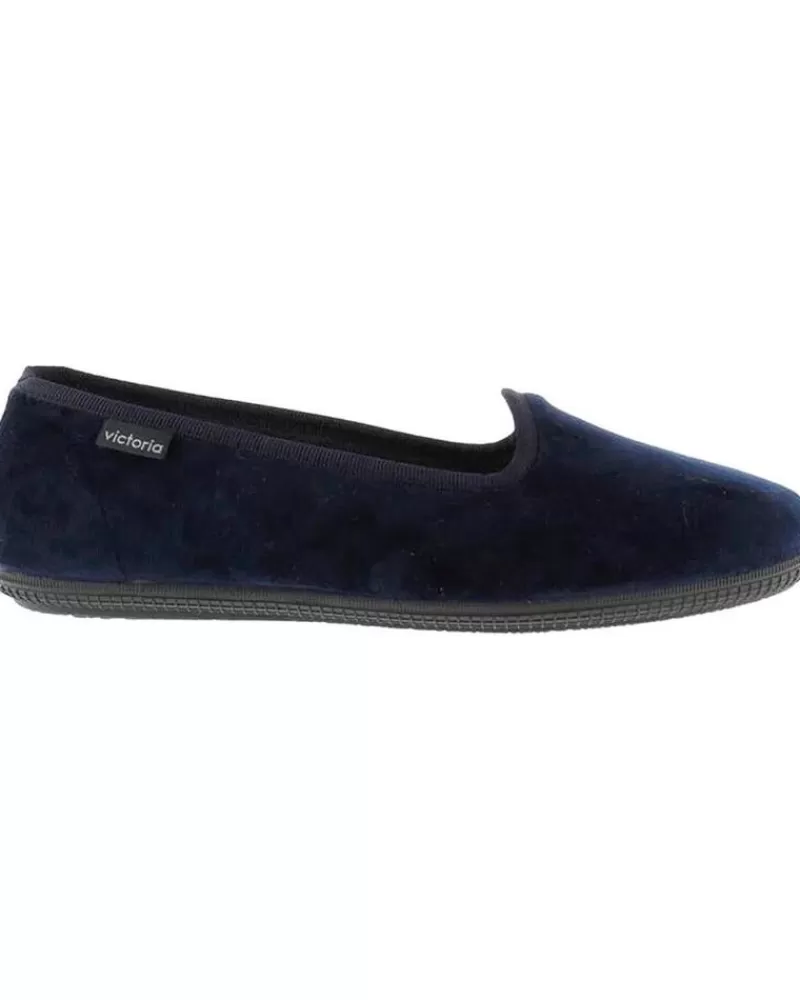 Woman VICTORIA Woman Flat Shoes Bailarina Oda Terciopelo 1049114 Slippers Marino