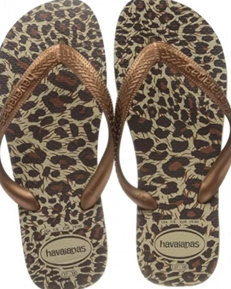 Woman HAVAIANAS Woman Flip Flops Chanclas Animal Print 4132920-9413 Marron