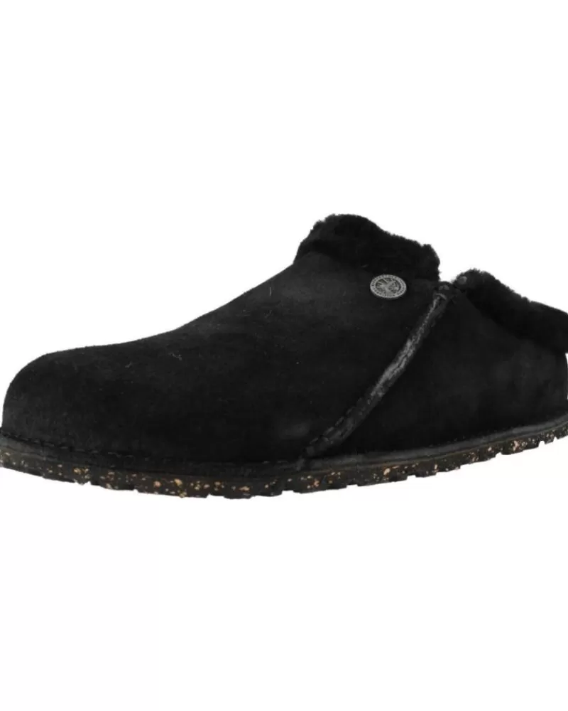 Woman BIRKENSTOCK Woman House Slipers Zermatt Premium Shea Negro