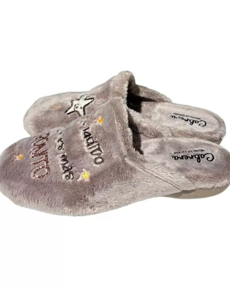 Woman CABRERA Woman House Slipers Pantufla A Tu Ladito Todo Es Mas Bonito Beige