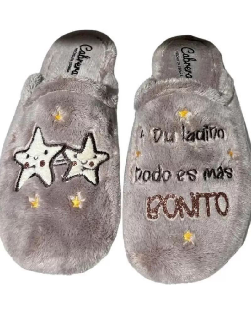 Woman CABRERA Woman House Slipers Pantufla A Tu Ladito Todo Es Mas Bonito Beige