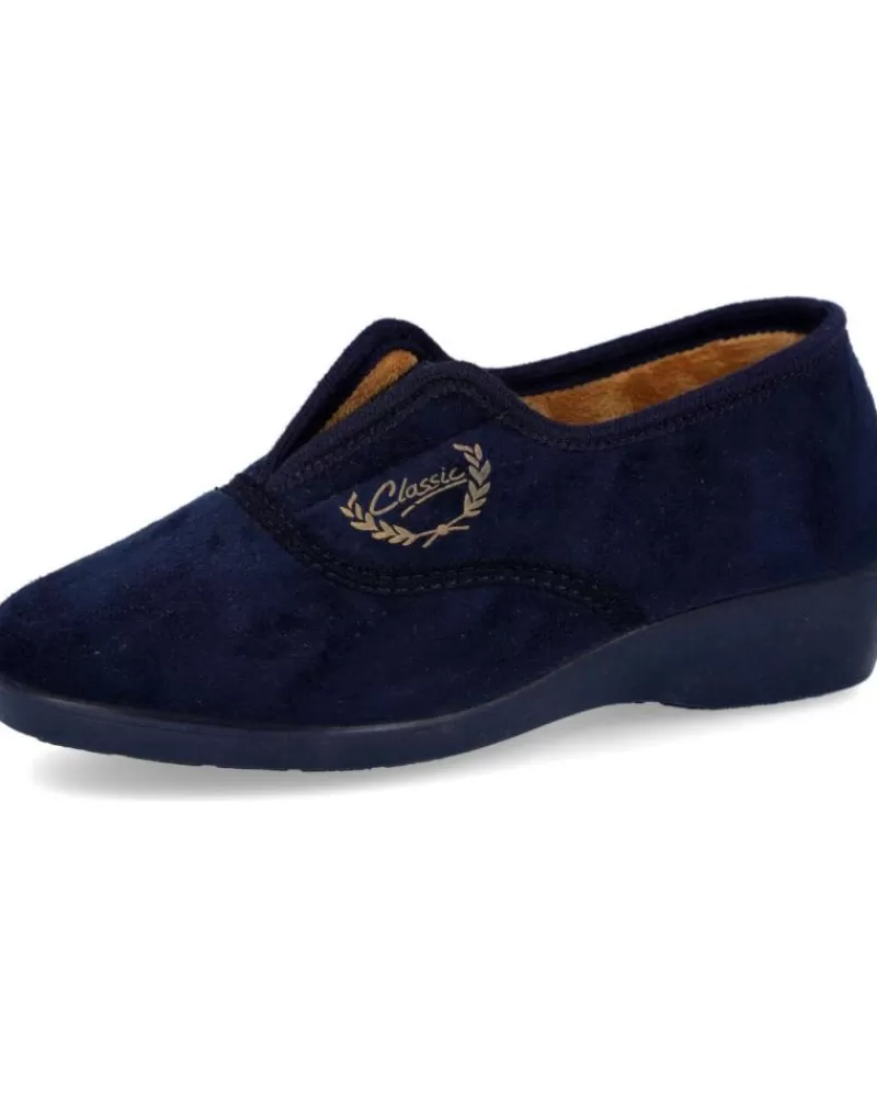 Woman L&R SHOES Woman House Slipers L&R Shoes Alcalde 7500 Zapatillas Mujer Marino