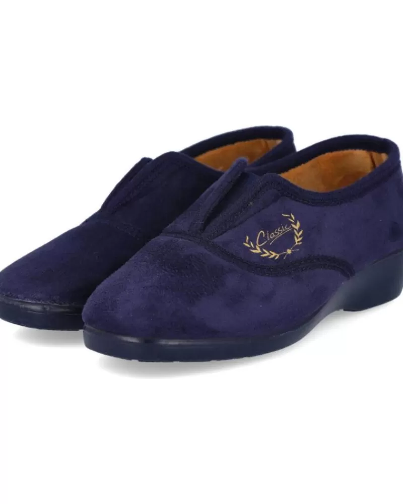 Woman L&R SHOES Woman House Slipers L&R Shoes Alcalde 7500 Zapatillas Mujer Marino