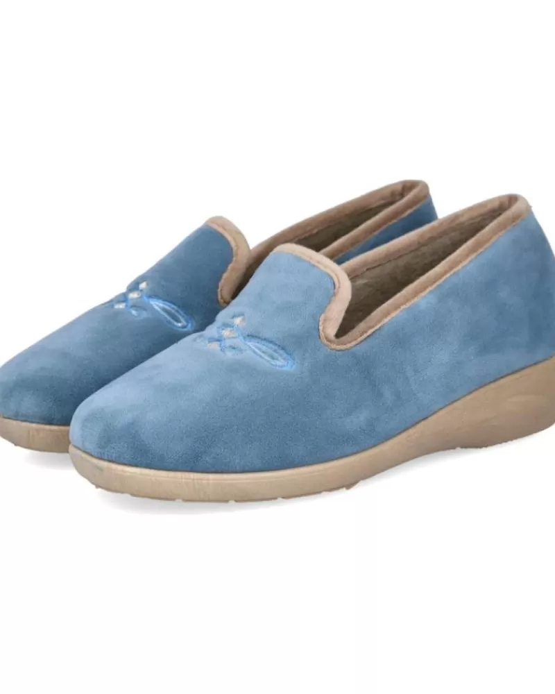 Woman L&R SHOES Woman House Slipers L&R Shoes Lr Shoes 8803428 Zapatillas De Casa Mu Azulon