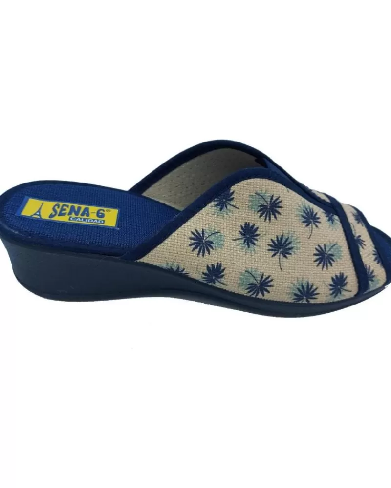 Woman PINTURINES Woman House Slipers Zapatilla Cuna Azul