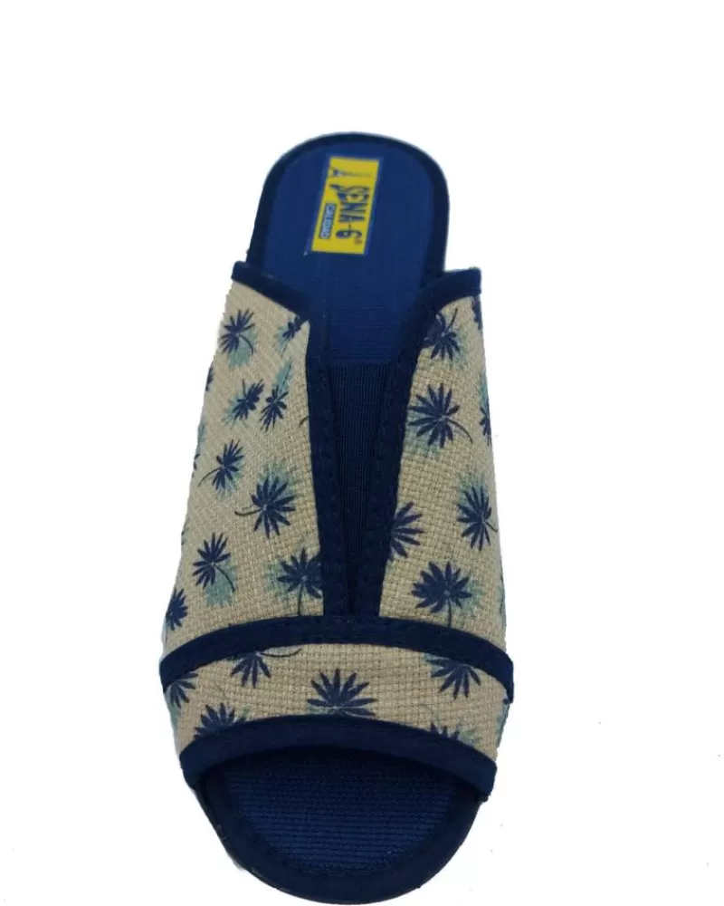 Woman PINTURINES Woman House Slipers Zapatilla Cuna Azul