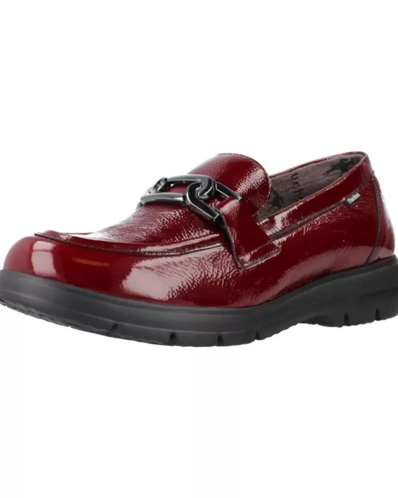 Woman FLUCHOS Woman Mocasines Naplak Burdeos