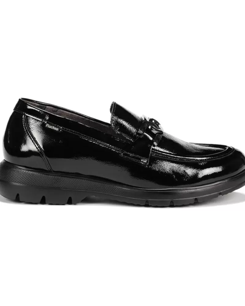 Woman FLUCHOS Woman Mocasines Zapatos En Color Para Negro