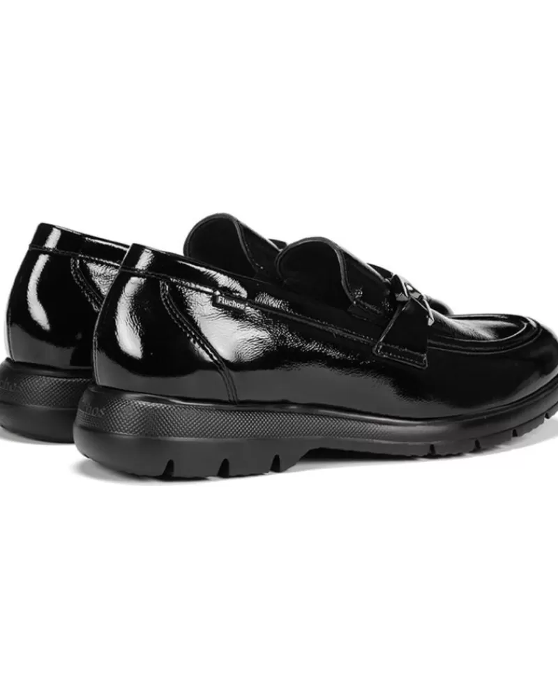 Woman FLUCHOS Woman Mocasines Zapatos En Color Para Negro