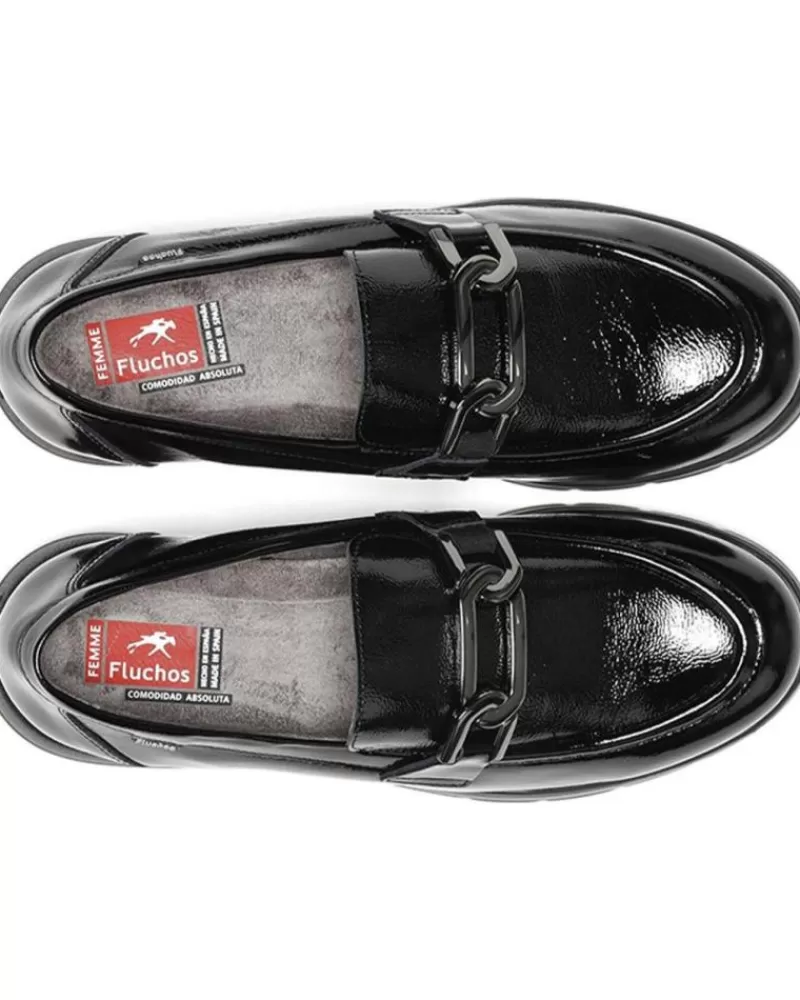 Woman FLUCHOS Woman Mocasines Zapatos En Color Para Negro