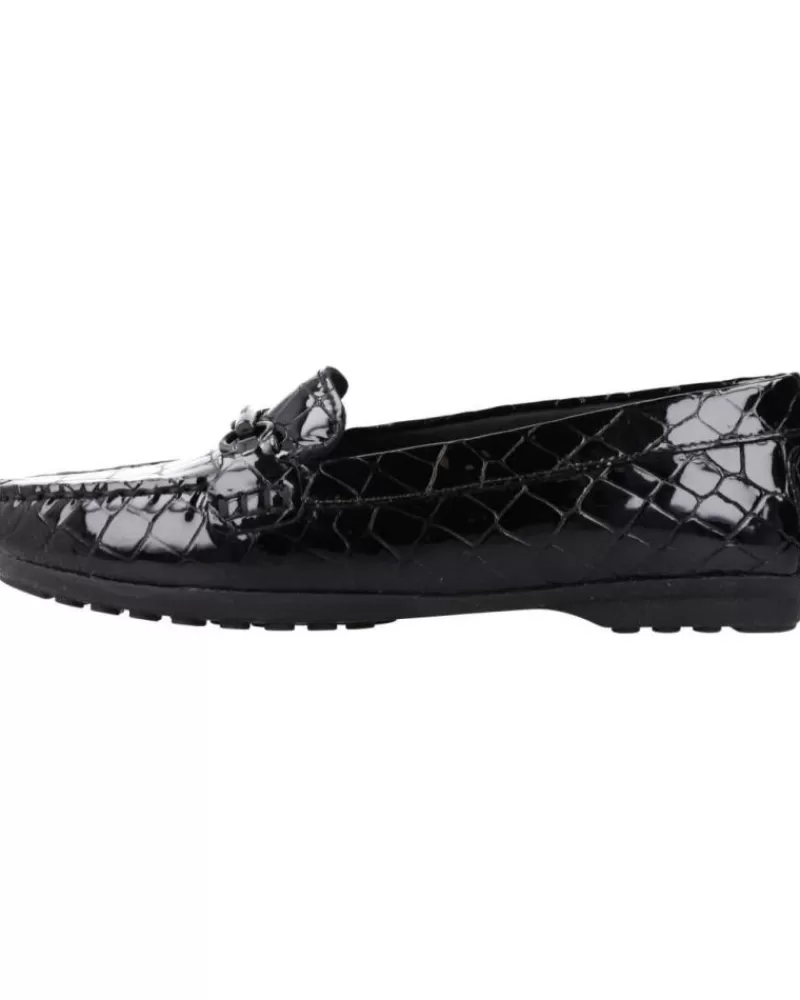 Woman GEOX Woman Mocasines Croc Pr Pat Lea Negro