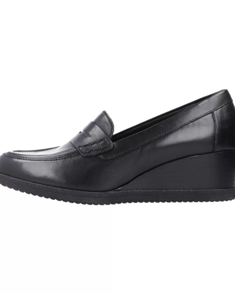 Woman GEOX Woman Mocasines D Anylla Wedge Negro