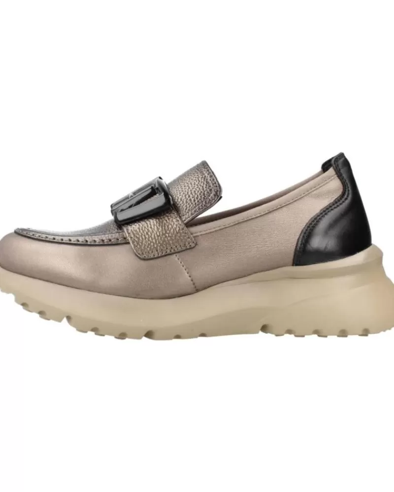 Woman HISPANITAS Woman Mocasines Polines Bronce