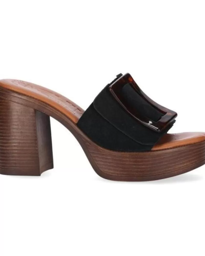 Woman CHIKA10 Woman Sandals Gotica Up 01 Negro-Black