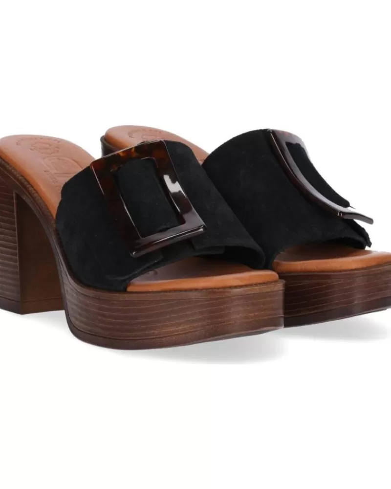 Woman CHIKA10 Woman Sandals Gotica Up 01 Negro-Black