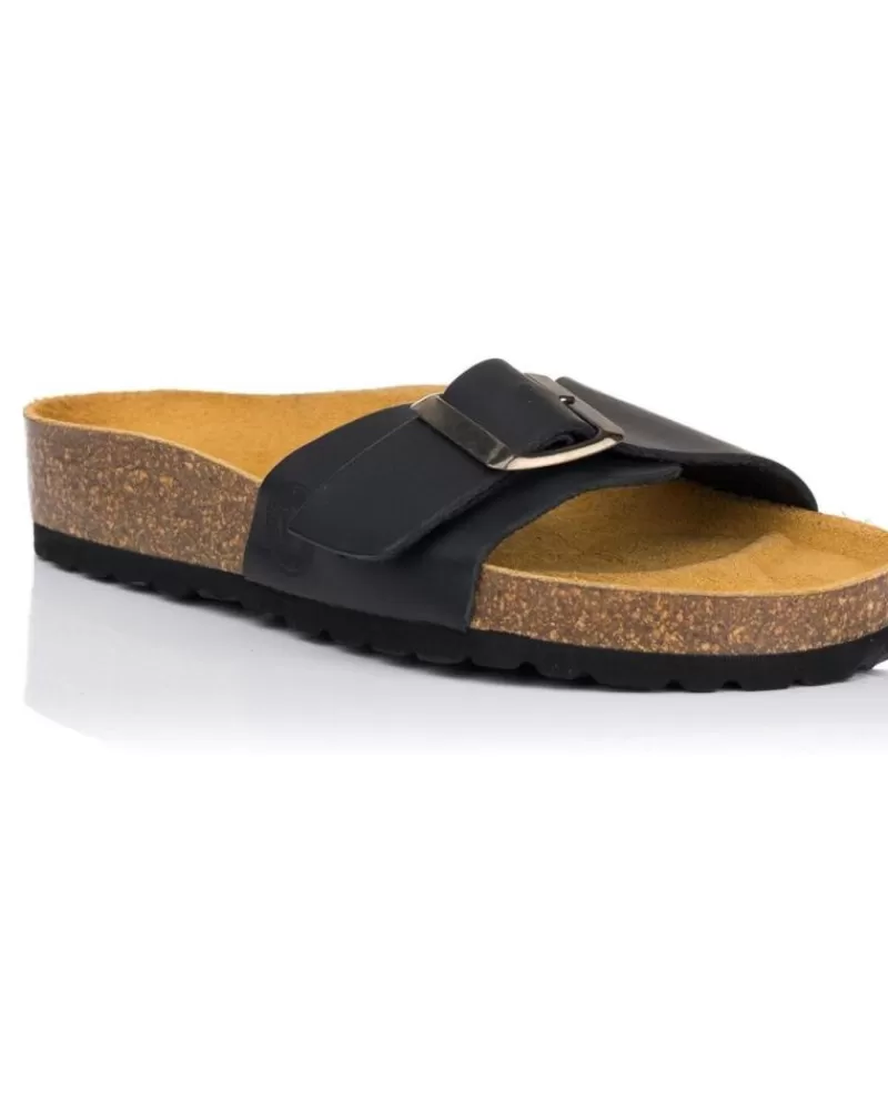 Woman CORONEL TAPIOCCA Woman Sandals Sandalias Planas C1207 Negras Negro