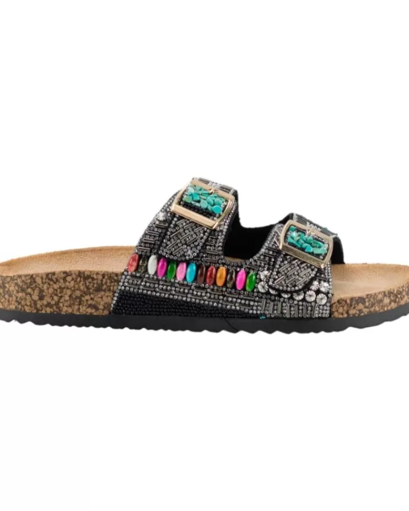 Woman KESLEM Woman Sandals Sandalias En Color Para Mujer Negro