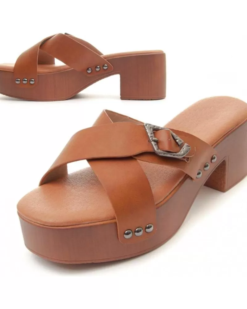 Woman MONTEVITA Woman Sandals Clogsand2 Brown