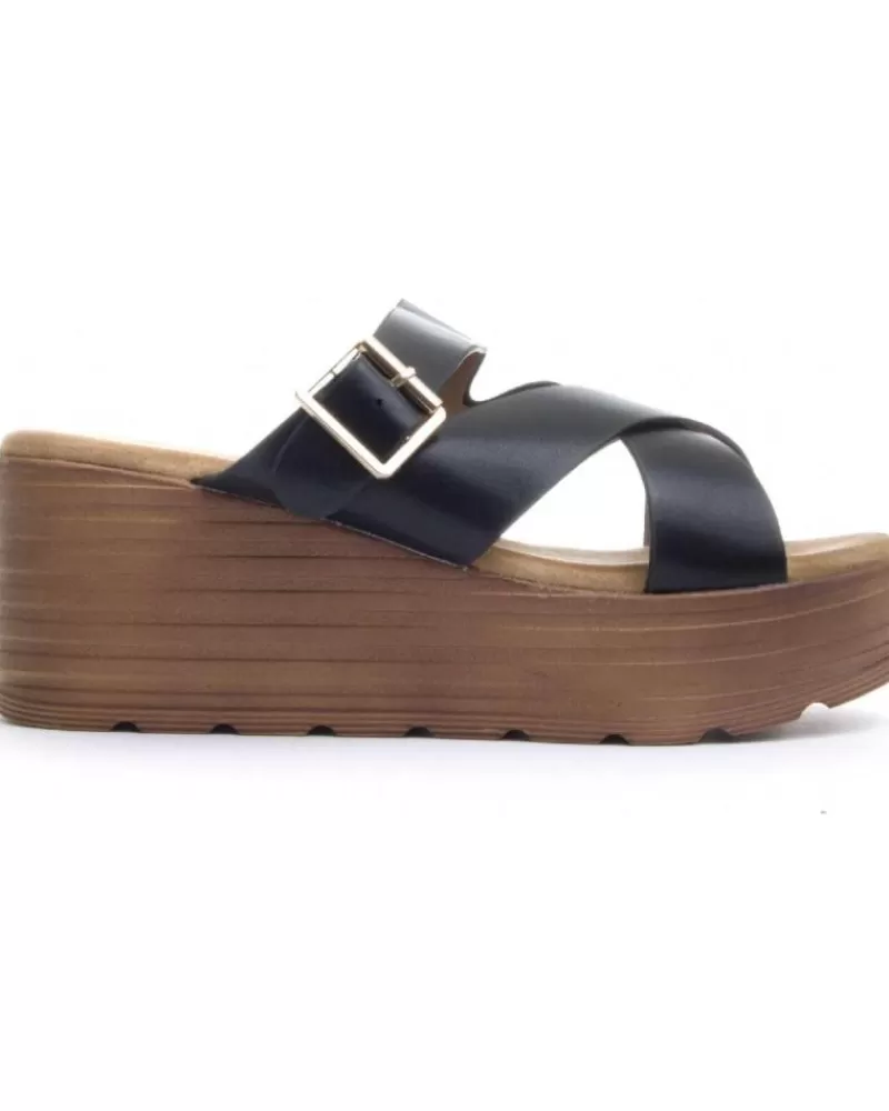 Woman MONTEVITA Woman Sandals Wedsun3 Black