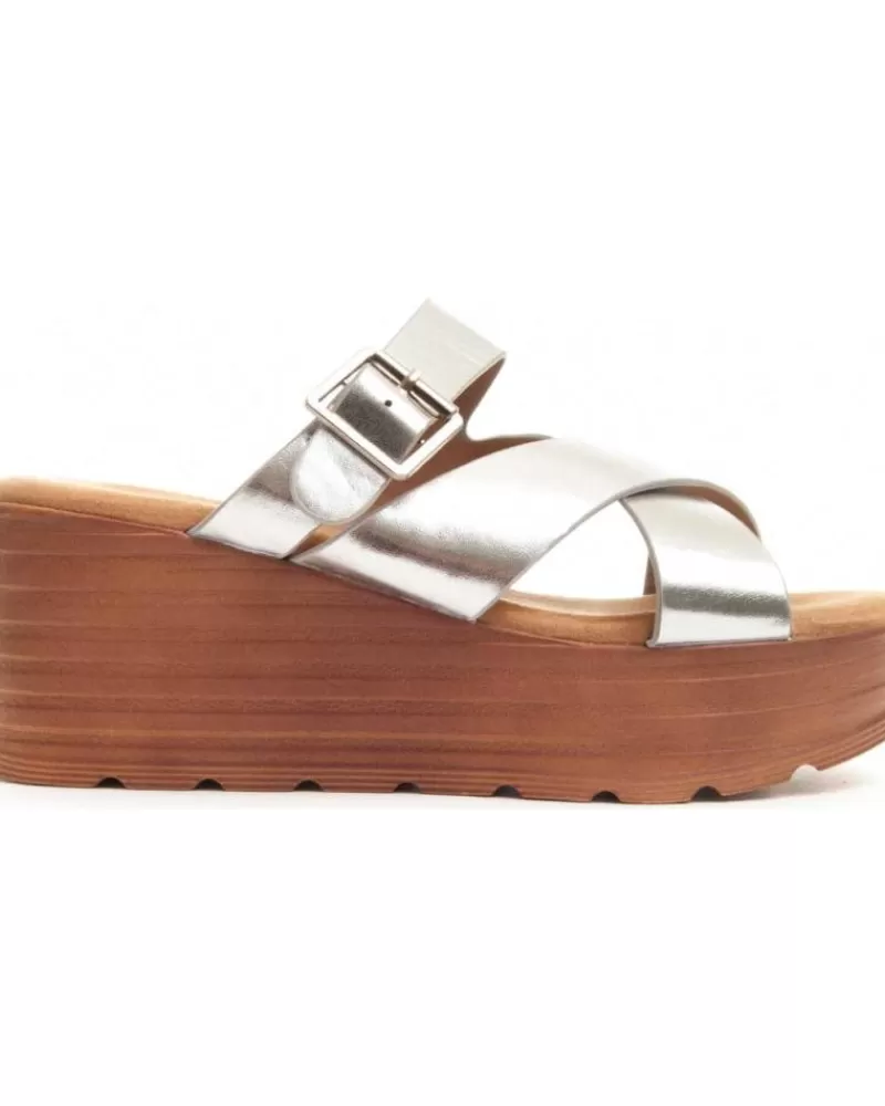 Woman MONTEVITA Woman Sandals Wedsun3 Silver