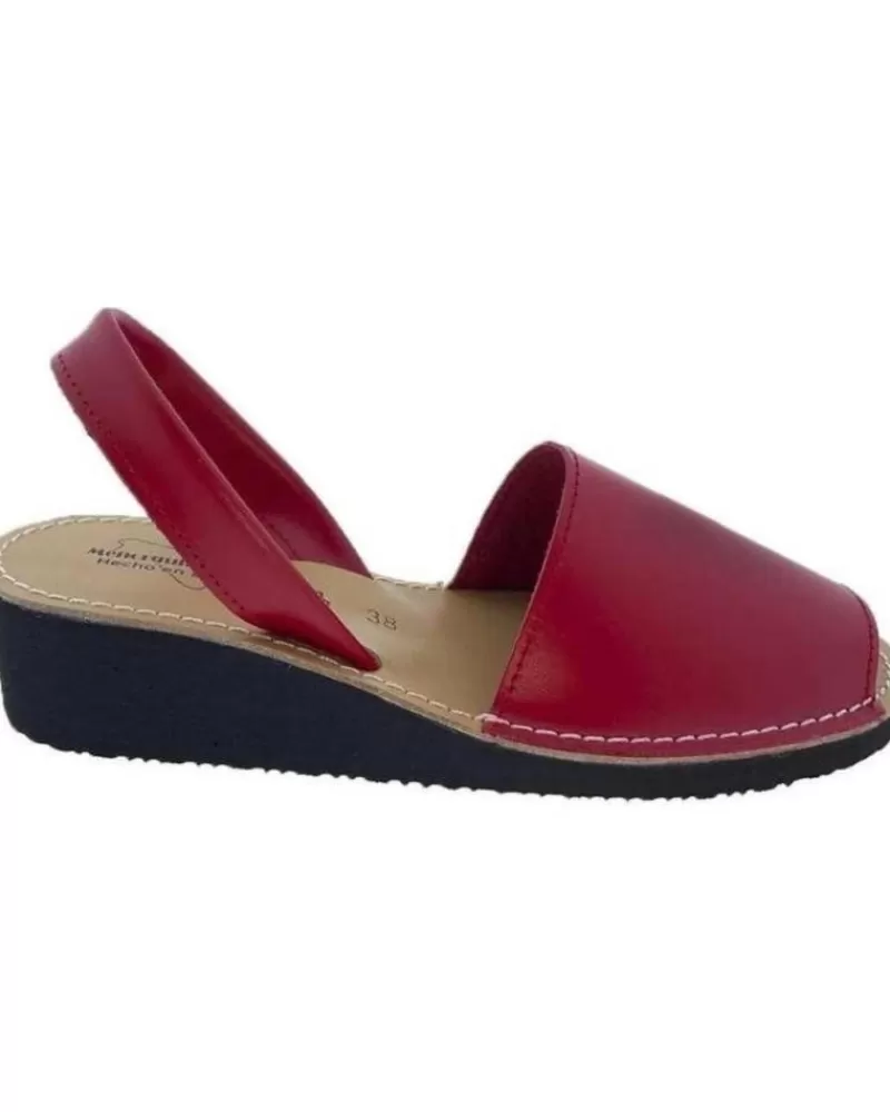 Woman OTRAS MARCAS Woman Sandals Menorquina Cua Piel Rojo