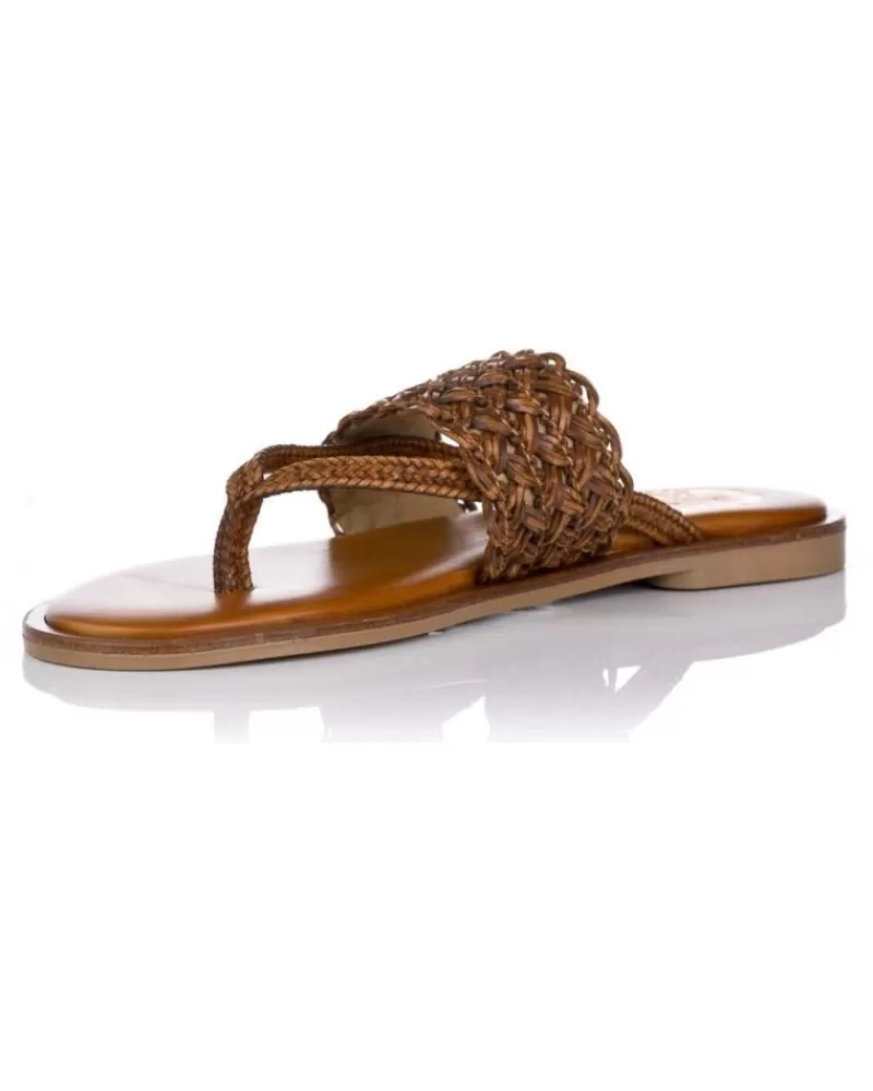 Woman PORRONET Woman Sandals Sandalias Planas 2815 Marron Marron