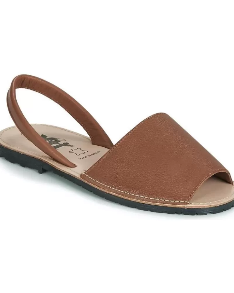 Woman XTI Woman Sandals Menorquina Piel Marron
