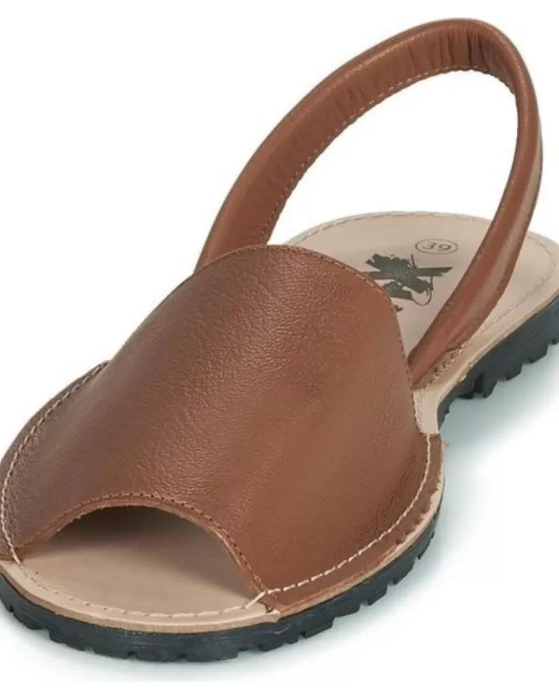 Woman XTI Woman Sandals Menorquina Piel Marron
