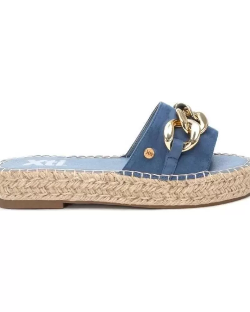 Woman XTI Woman Sandals Sandalia Piso Cuerda Cadena Azul