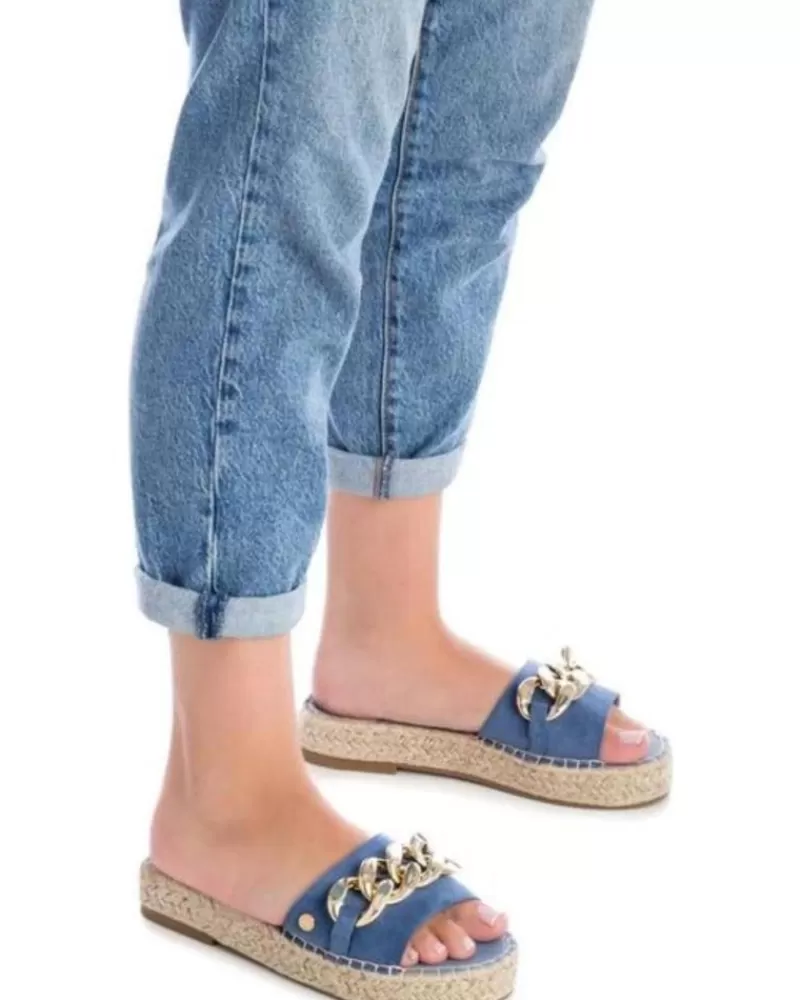 Woman XTI Woman Sandals Sandalia Piso Cuerda Cadena Azul