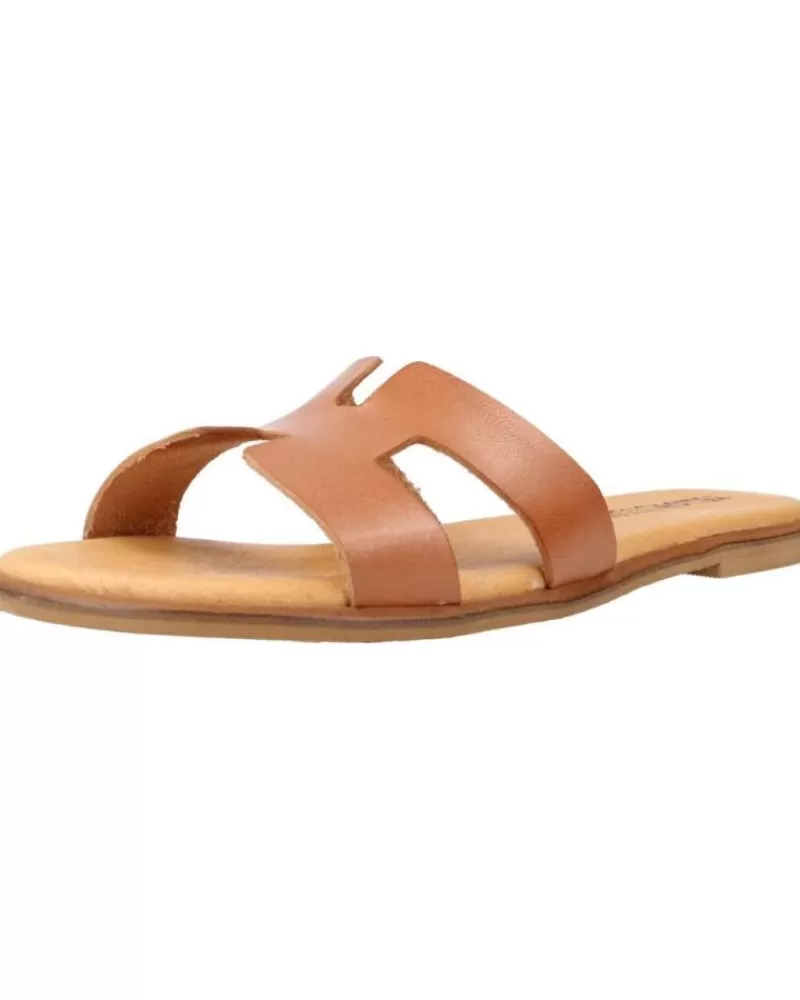 Woman YELLOW Woman Sandals Hellow Marron