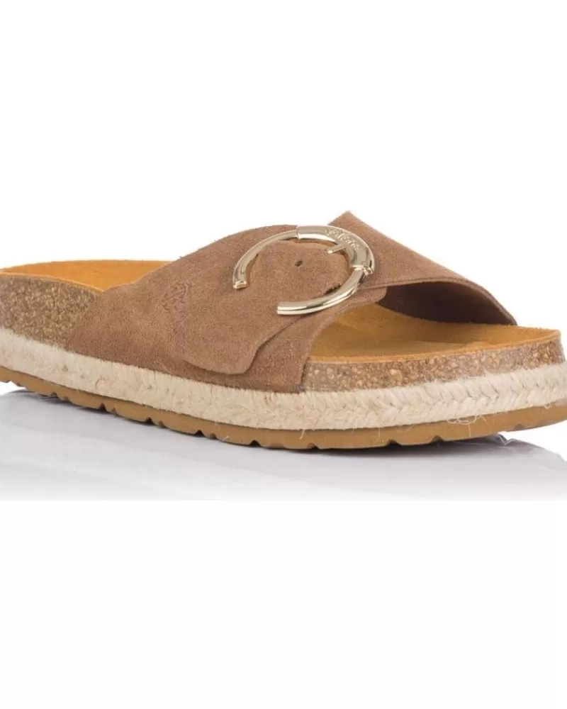Woman YOKONO Woman Sandals Sandalias Bio Mijas 134 Cuero Marron