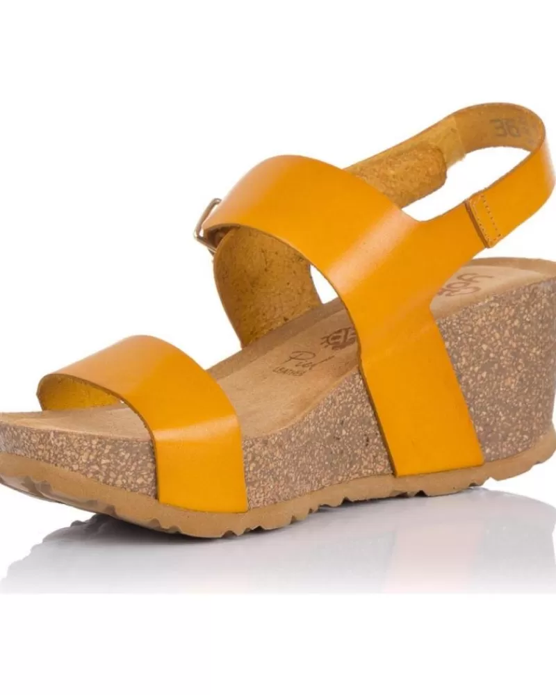 Woman YOKONO Woman Sandals Sandalias Bio Mora 009 Mostaza Beige
