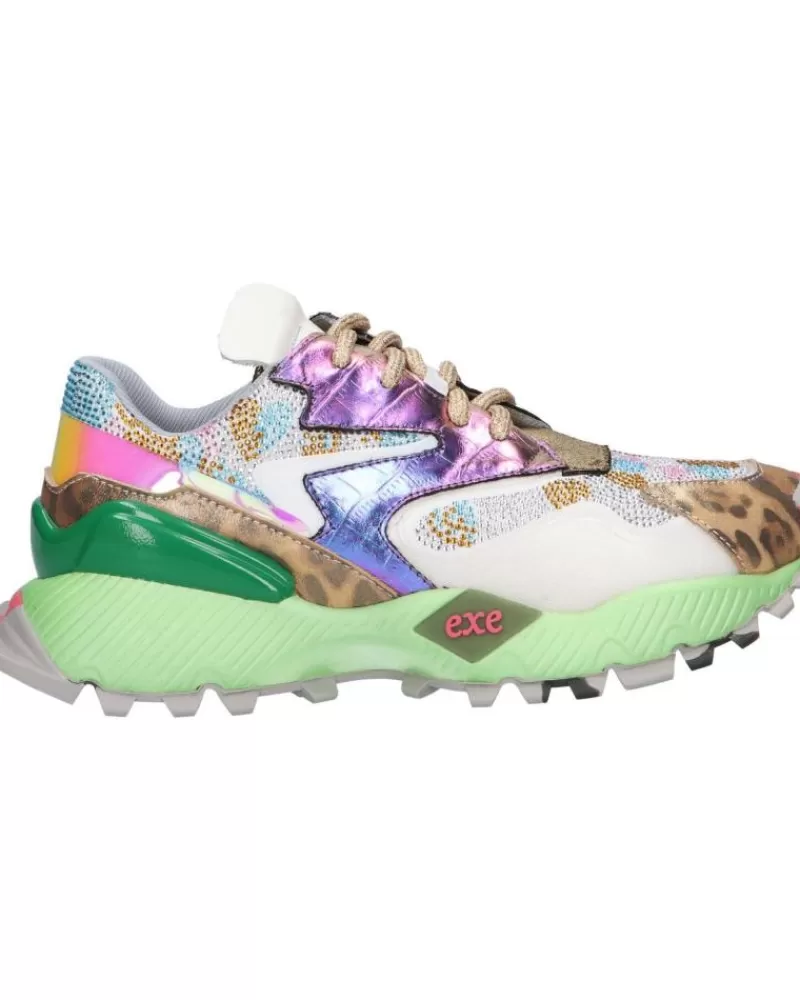 Woman EXE Woman Trainers 134-8 Leather Gold Leather Gold