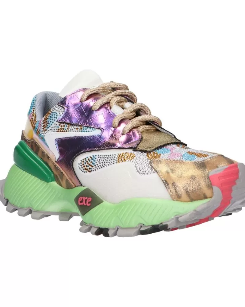 Woman EXE Woman Trainers 134-8 Leather Gold Leather Gold