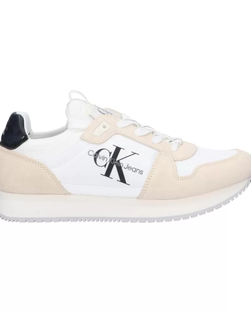 Woman CALVIN KLEIN Woman Zapatillas Deporte Yw0Yw00840 Sock Laceup 03A Bright White-Creamy White-Black