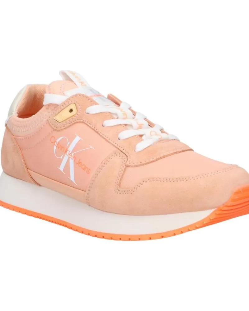 Woman CALVIN KLEIN Woman Zapatillas Deporte Yw0Yw00840 Sock Laceup 0Jl Apricot Ice-Bright White