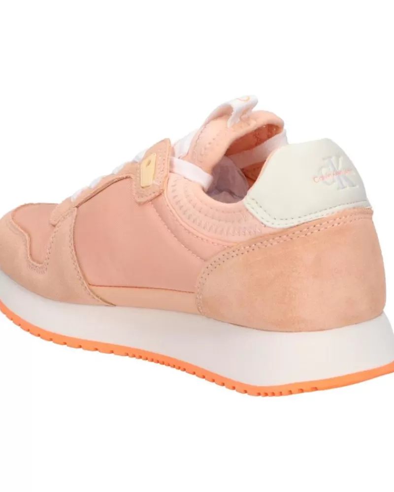 Woman CALVIN KLEIN Woman Zapatillas Deporte Yw0Yw00840 Sock Laceup 0Jl Apricot Ice-Bright White