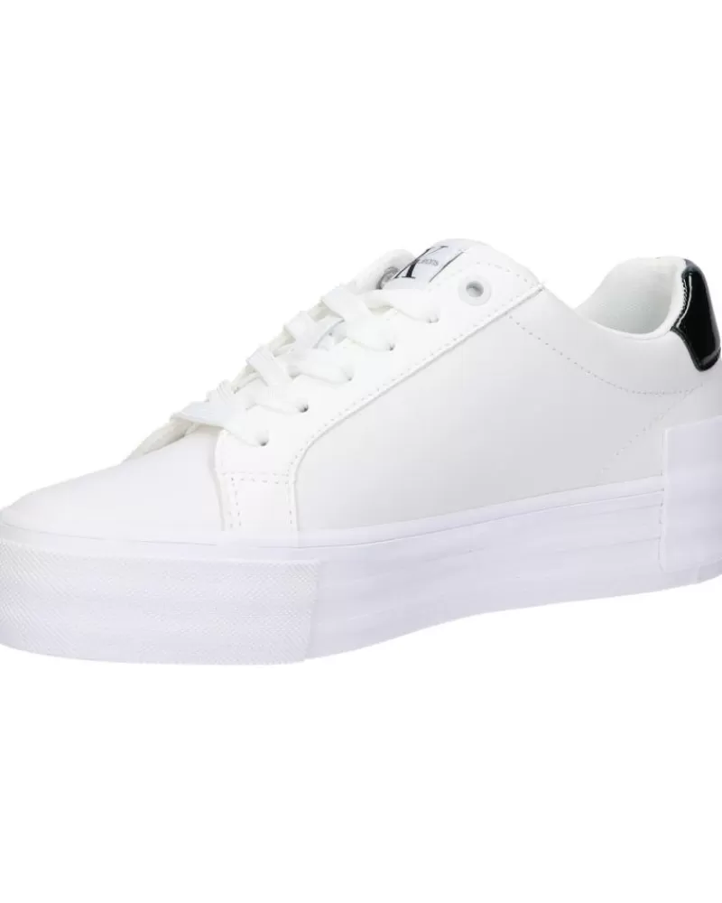 Woman CALVIN KLEIN Woman Zapatillas Deporte Yw0Yw01294 Bold Vulc Flatf 01W Bright White-Black