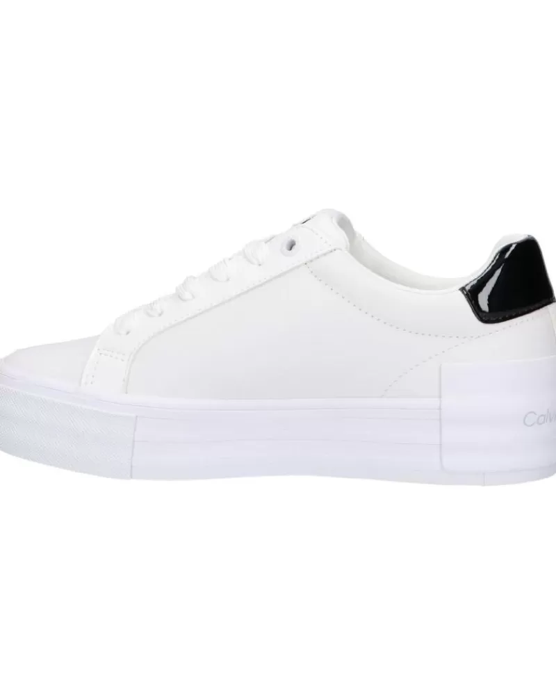 Woman CALVIN KLEIN Woman Zapatillas Deporte Yw0Yw01294 Bold Vulc Flatf 01W Bright White-Black
