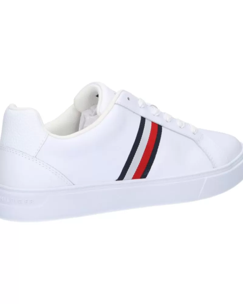 Woman TOMMY HILFIGER Woman Zapatillas Deporte Fw0Fw07779 Essential Court Sneaker Stripes Ybs White